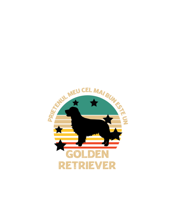 Prietenul meu cel mai bun este un golden retriever model negru pe tricou