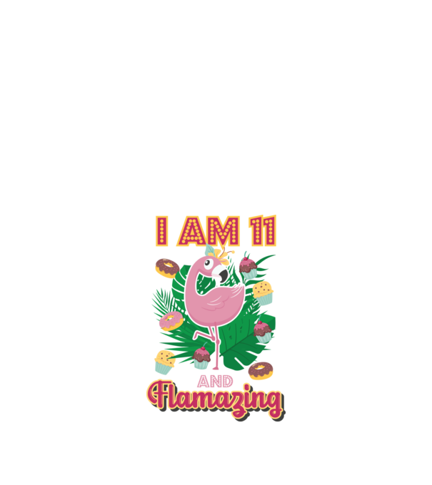FLAMAZING Birthday 11 Years old model alb pe tricou