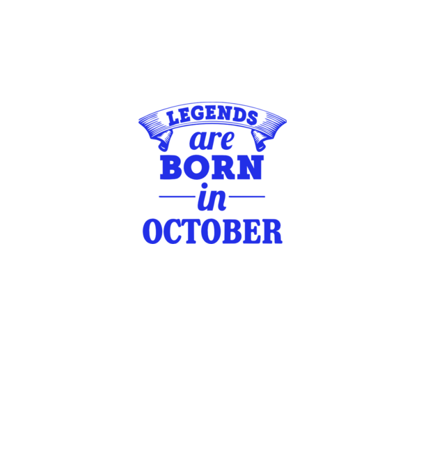 Legends are born in October model alb pe tricou