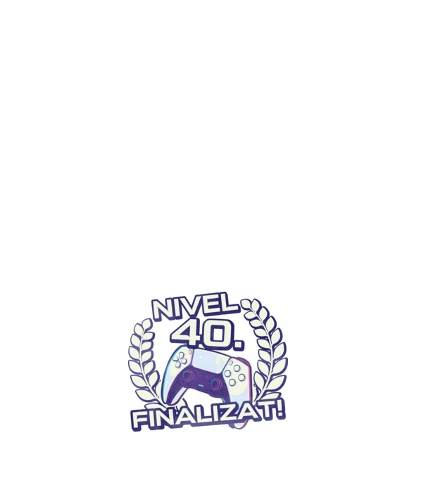 Nivel 40 finalizat! model albastru închis pe tricou