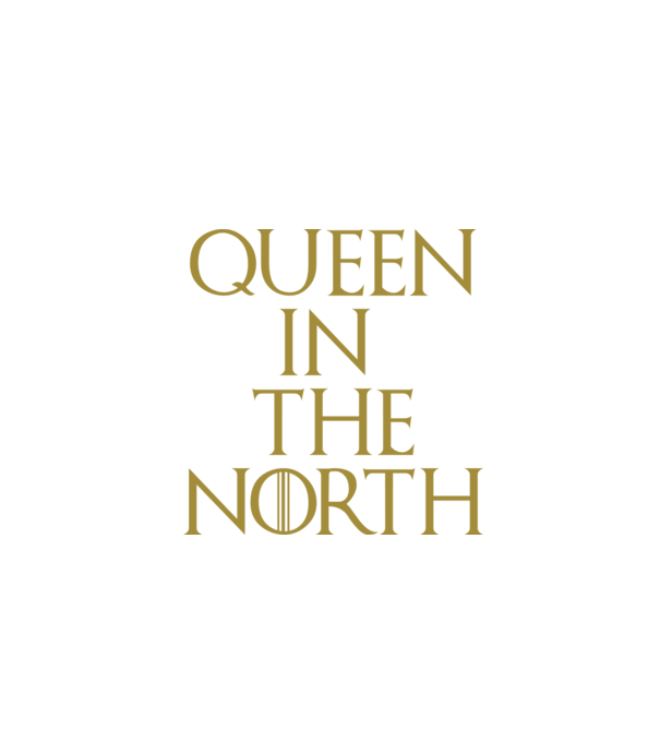 Queen in the North model negru pe tricou