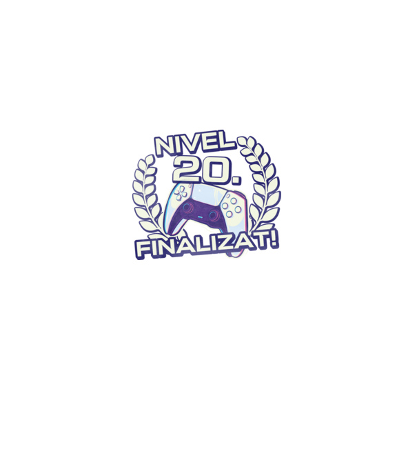 Nivel 20 finalizat! model negru pe tricou