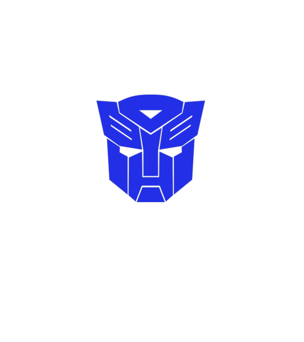 Autobot model alb pe tricou