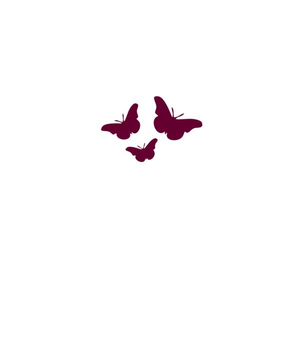 Butterflies model alb pe tricou