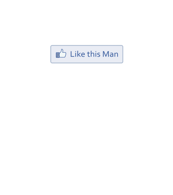 Like this man model alb pe tricou