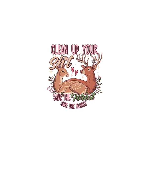 Save the forest model alb pe tricou