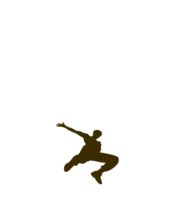Logo Parkour model alb pe tricou