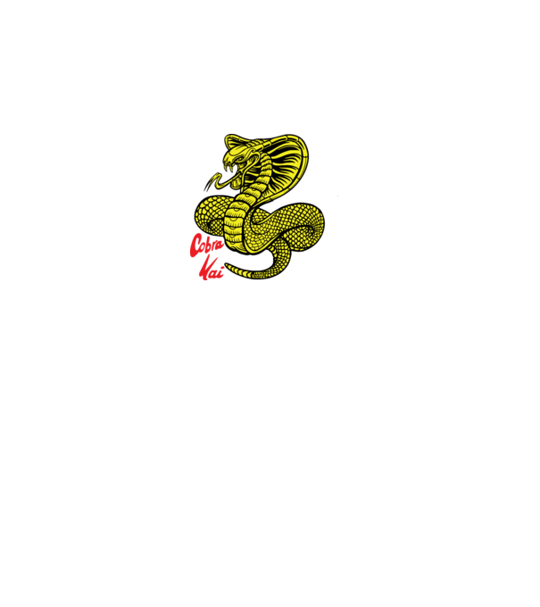 cobra kai logo color model negru pe tricou