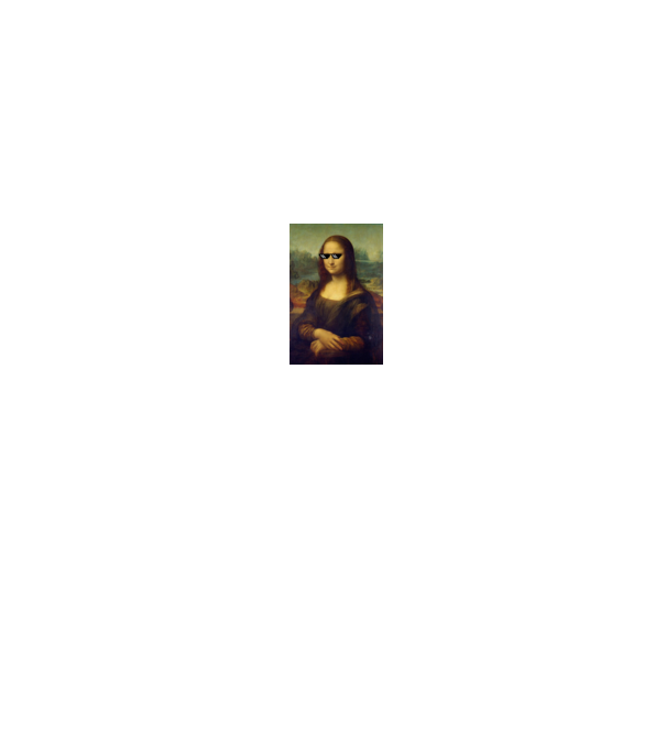 Mona Lisa Deal with it model negru pe tricou