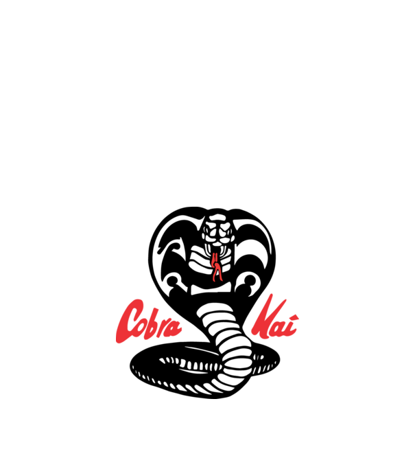 cobra kai classic logo model alb pe tricou