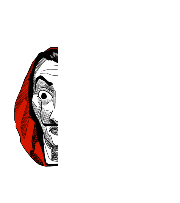 classic logo money heist model alb pe tricou