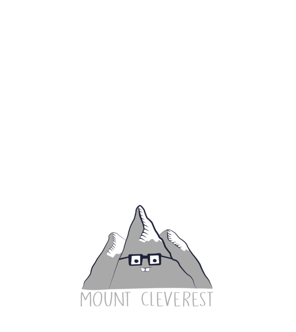 Mount cleverest model albastru închis pe tricou