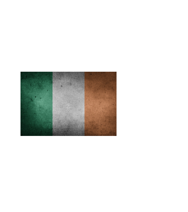 IRELAND model negru pe tricou
