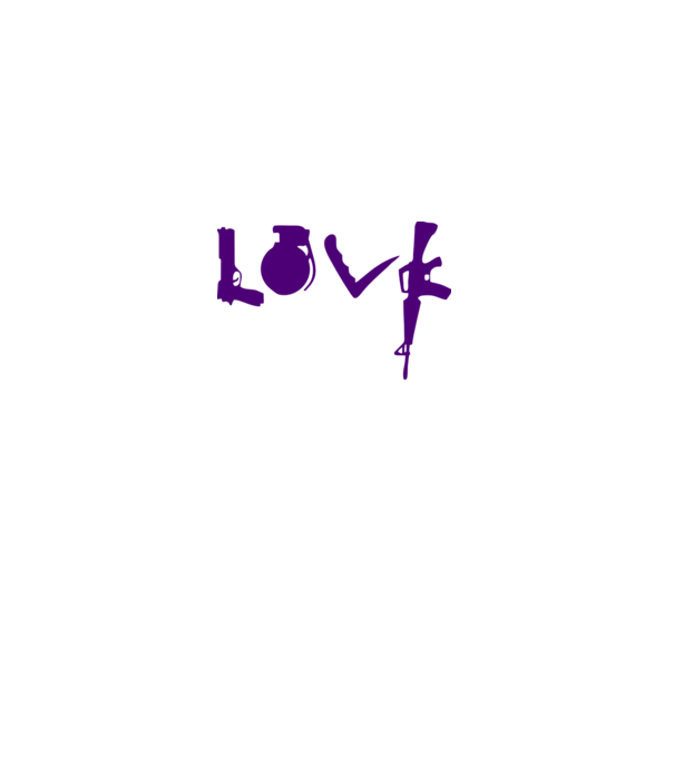 Lovegun model alb pe tricou