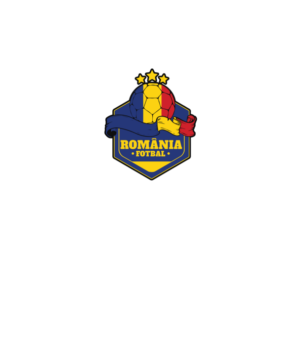 România Fotbal model alb pe tricou