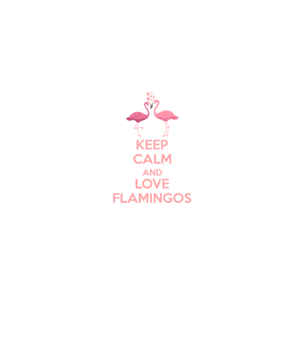 KEEP CALM and love flamingos pink model negru pe tricou