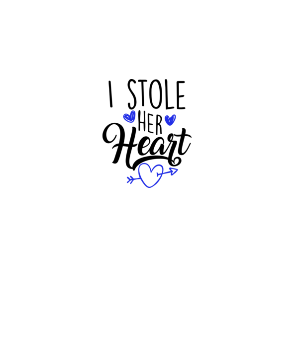 Cuplu I stole her heart model alb pe tricou