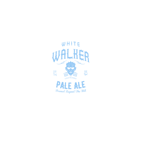 White Walker Pale Ale model negru pe tricou