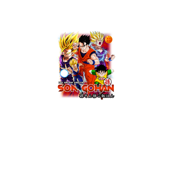 gohan dragonball model negru pe tricou