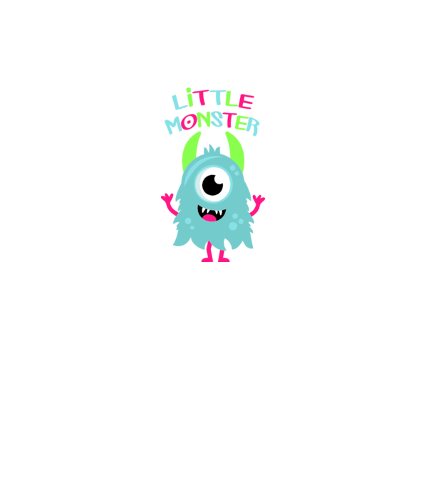 Little monster model gri pe tricou