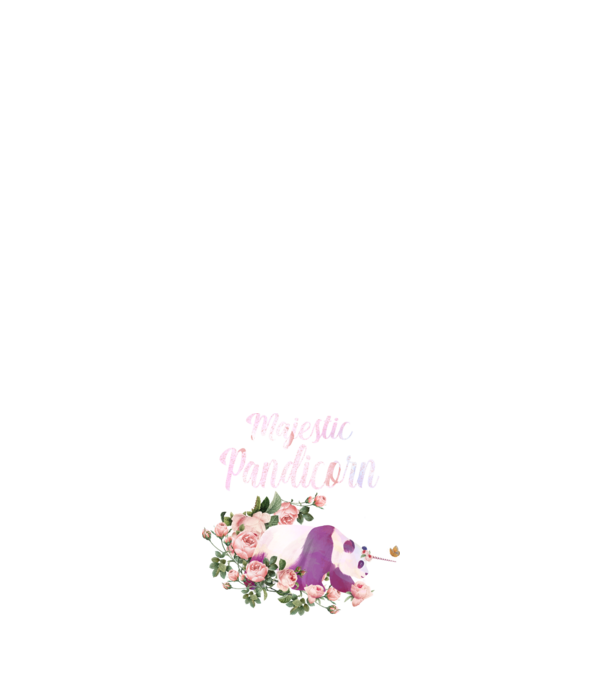 Majestic pandicorn model negru pe tricou