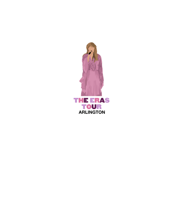 Taylor Swift The Eras Tour Arlington 3 model alb pe tricou