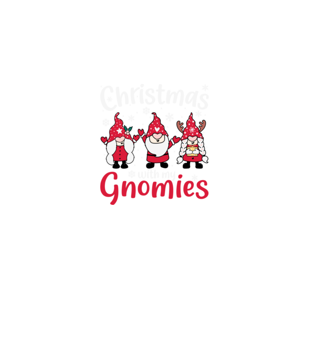Christmas with my gnomies model negru pe tricou