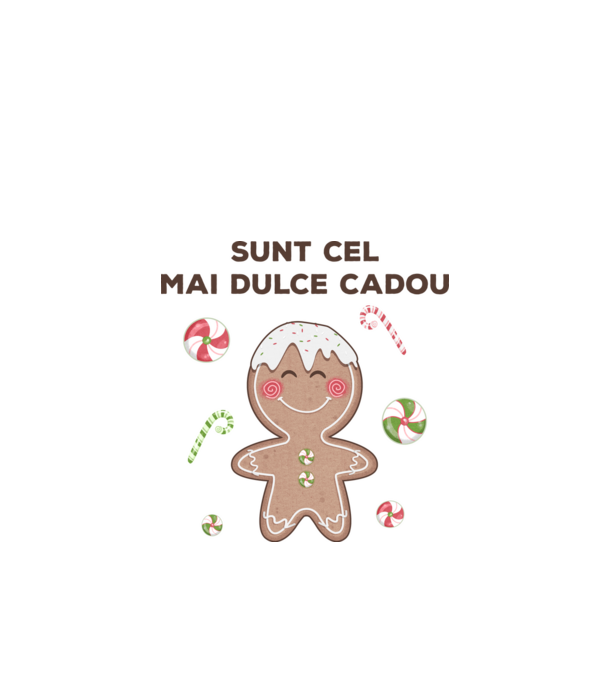 Sunt cel mai dulce cadou model alb pe tricou