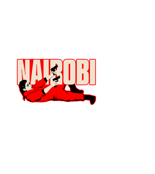 nairobi la casa de papel model negru pe tricou