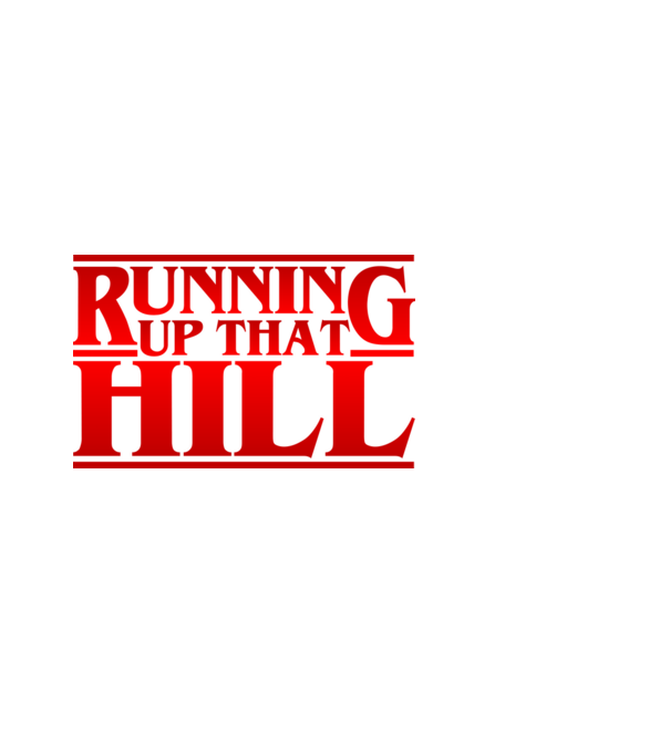 running up that hill model negru pe tricou