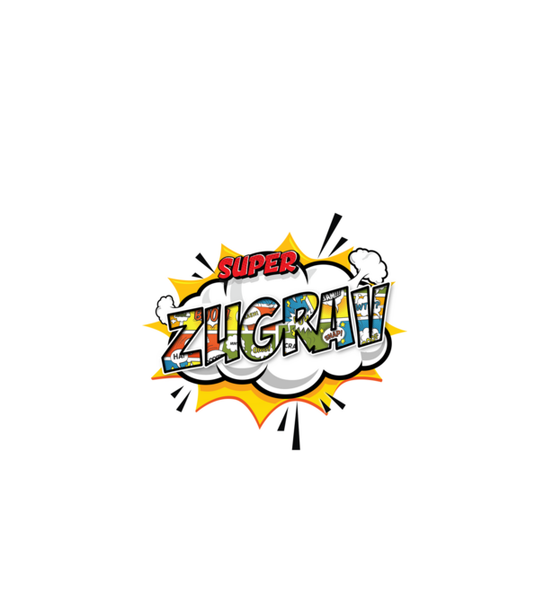 Super Zugrav model alb pe tricou