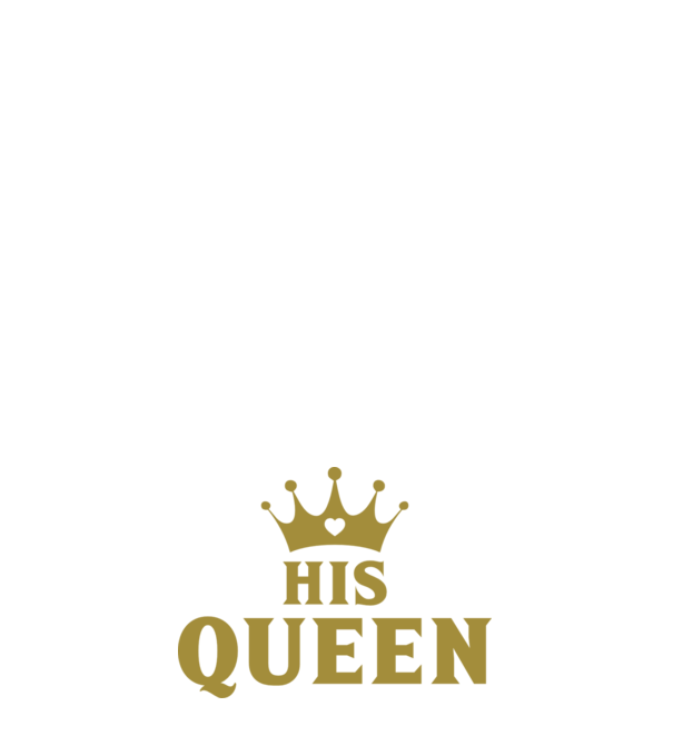 His Queen model albastru închis pe tricou