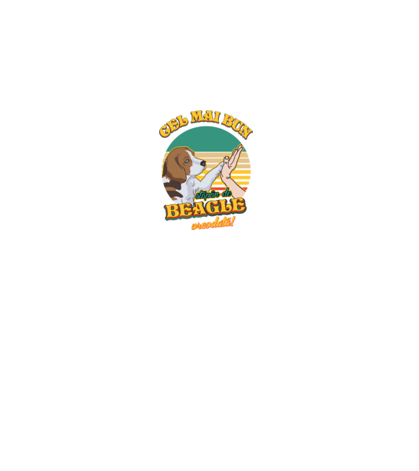Cel mai bun stăpân de beagle vreodată! model gri pe tricou