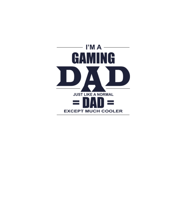 Gaming dad model alb pe tricou