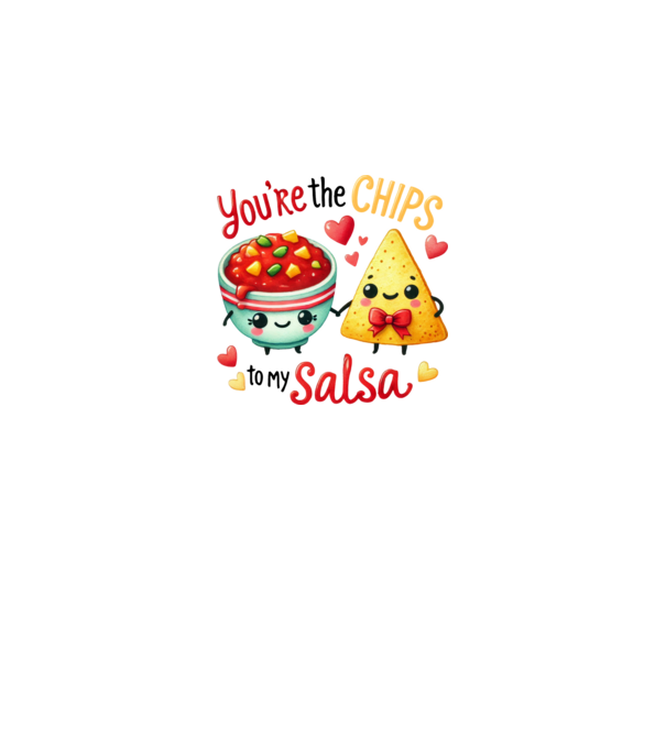 Chips to my Salsa model alb pe tricou