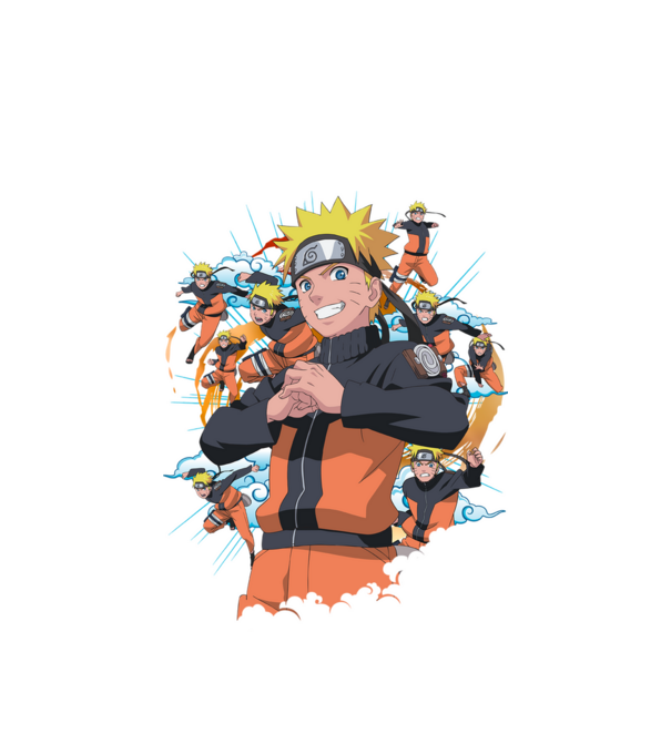 NARUTO model alb pe tricou