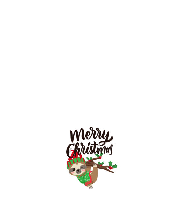 Merry christmas sloth model roz deschis pe tricou