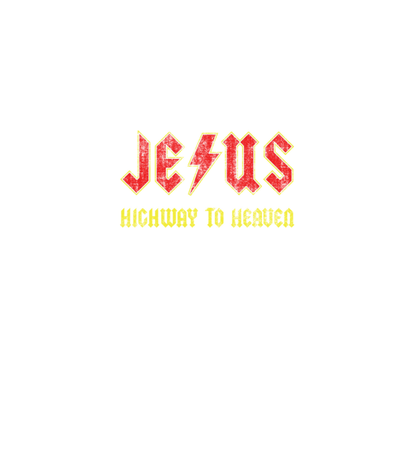 JESUS HIGHWAY TO HEAVEN model negru pe tricou