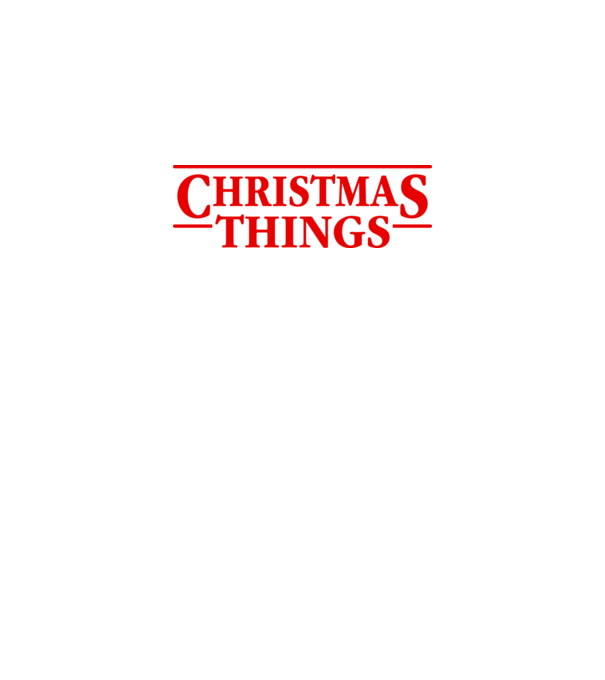 Christmas Things model negru pe tricou