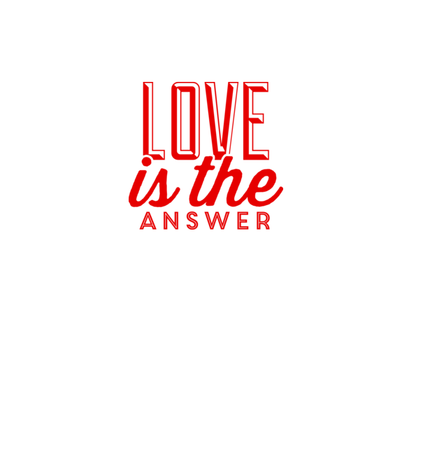 love in answer model negru pe tricou