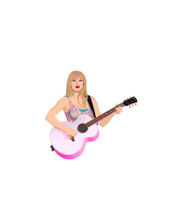 Taylor Swift pink model alb pe tricou