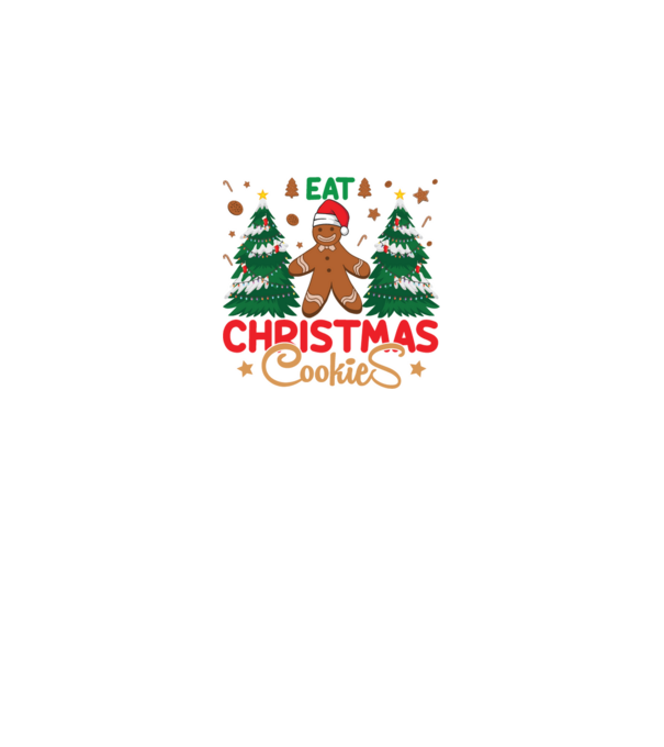 Life is short - eat christmas cookies model negru pe tricou