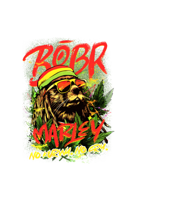 BÓBR MARLEY model negru pe tricou