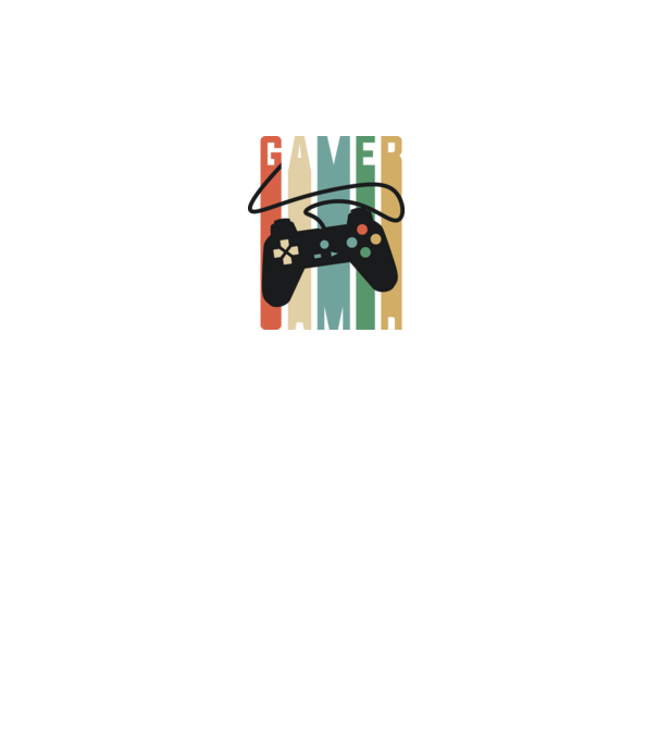 Gamer Controller model negru pe tricou