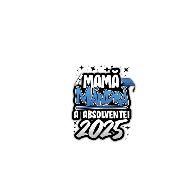 Mamă Mândră a absolventei model alb pe tricou