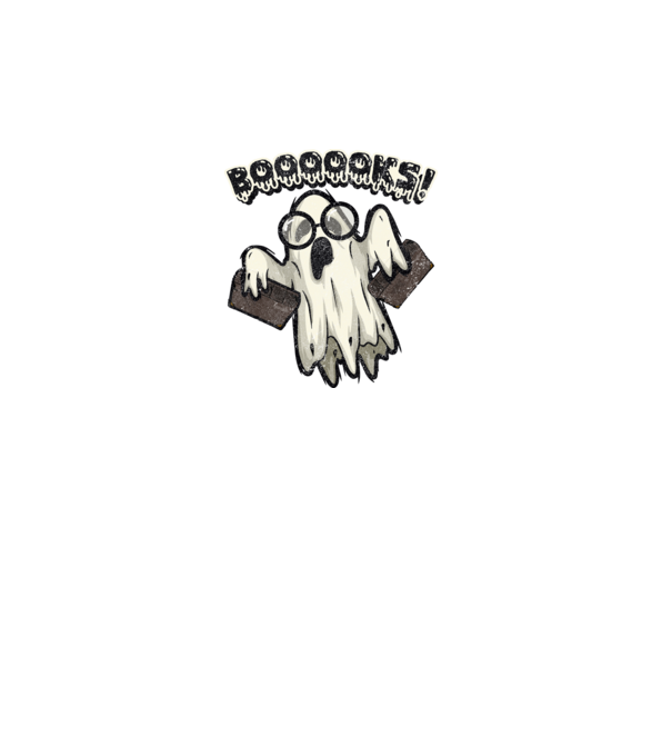 Spooky booookworm model turcoaz pe tricou