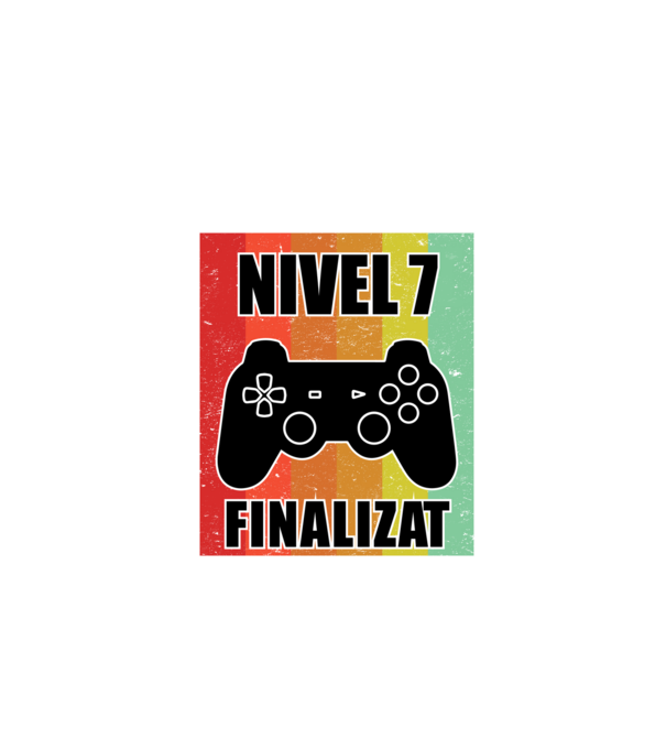 Nivel 7 finalizat model negru pe tricou