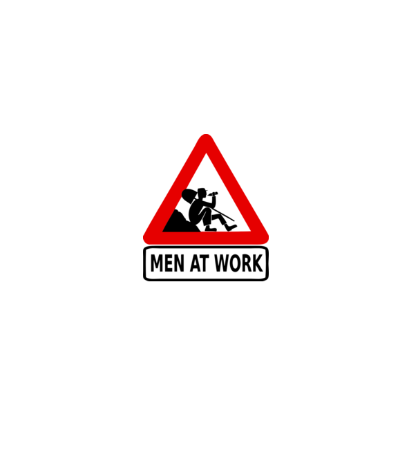 men at work model gri pe tricou