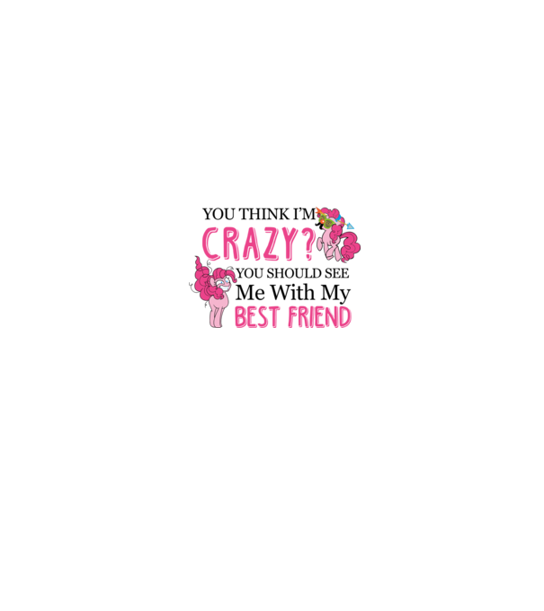 Crazy Friend Unicorn model alb pe tricou