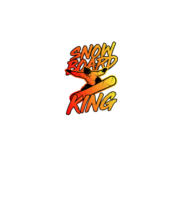 snowboard king model negru pe tricou